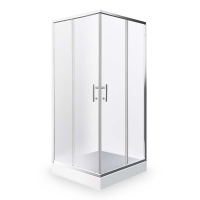 ORLANDO NEO TUŠ KABINA kvadratna 80x80x190cm crom profil/mat mutno staklo 4mm